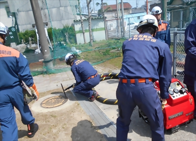 写真:資器材の取り扱いです。 【消防団の記録】中村消防団 2024年4月14日