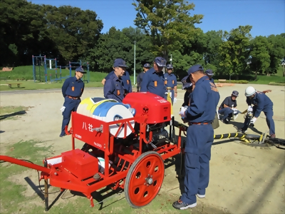 写真:ポンプ 【消防団の記録】八社消防団 2024年10月13日