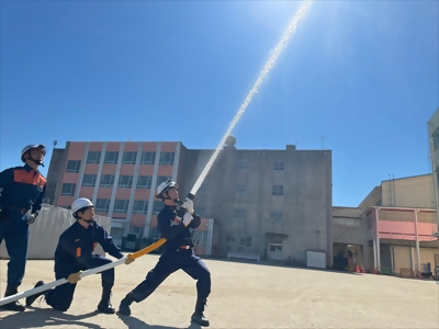 写真:放水 【消防団の記録】中村消防団 2024年10月13日