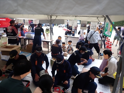 写真:救急講習 【消防団の記録】中村区区民まつり 2024年10月26日