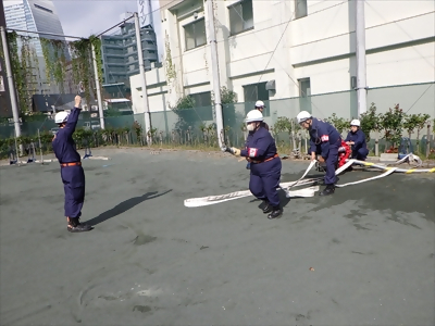 写真:放水訓練 【消防団の記録】新明消防団 2024年11月4日