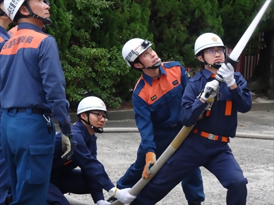 写真:放水 【消防団の記録】大学生消防団 愛知大学分団 2024年11月14日
