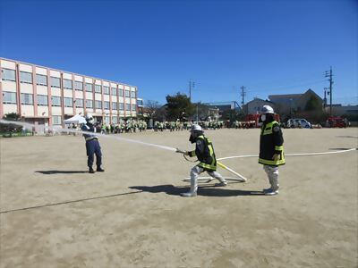 写真:放水の様子です 【消防団の記録】稲西消防団 2023年10月22日