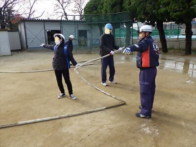 写真:放水の様子です 【消防団の記録】諏訪消防団 2023年11月26日