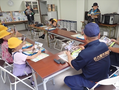 写真:説明の様子です 2023年9月28日 稲葉地消防団