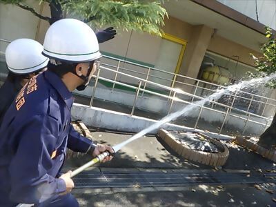 写真:放水の様子です 【消防団の記録】牧野消防団 2023年10月15日