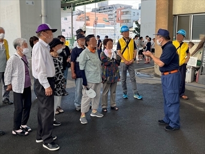 写真:防災講話の様子です 2023年9月3日 六反消防団