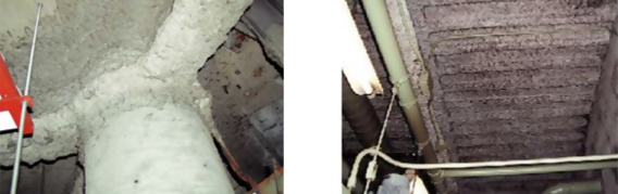 写真：吹付アスベスト（「目で見るアスベスト建材」（国土交通省）より）