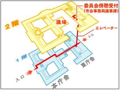 イラスト:委員会の傍聴地図
