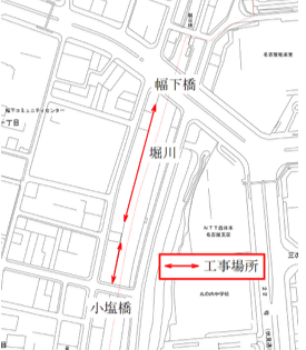 工事場所の地図