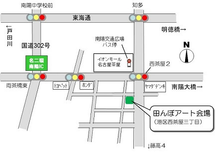 田んぼアートの地図