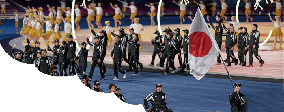 写真:杭州2002アジアパラ競技大会開会式の様子