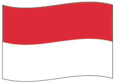 イラスト:国旗インドネシア:ジャカルタ
