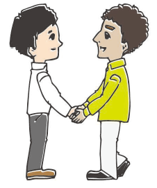 イラスト:人々との交流