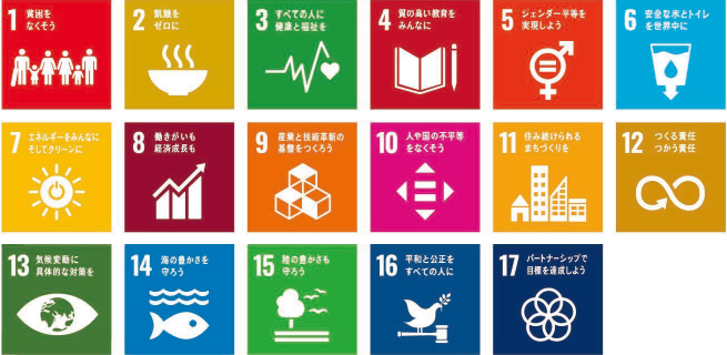 イラスト:SDGs目標のロゴマーク