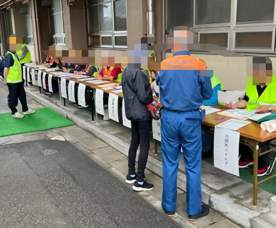 指定避難所開設訓練の写真