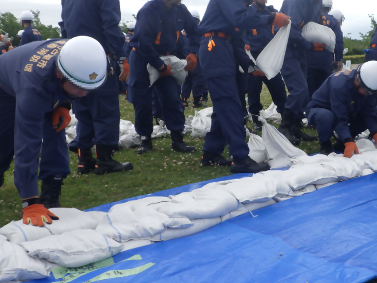 水防工法訓練の写真
