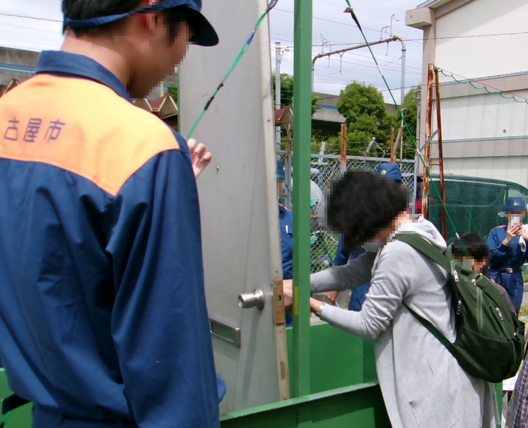 水圧体験の写真