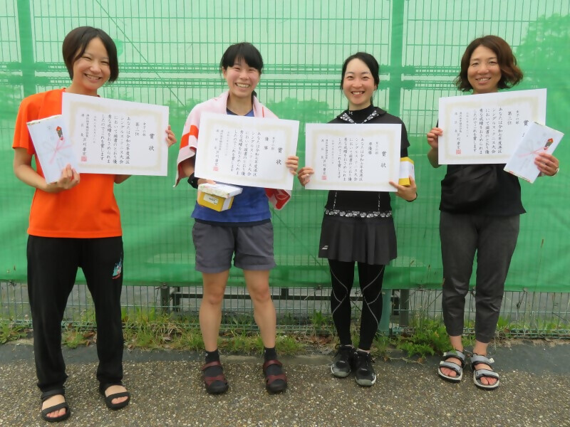 写真：女子の部の入賞者