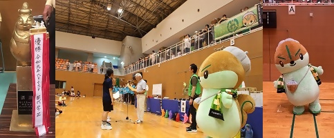 ディスクドッヂ大会表彰式の写真