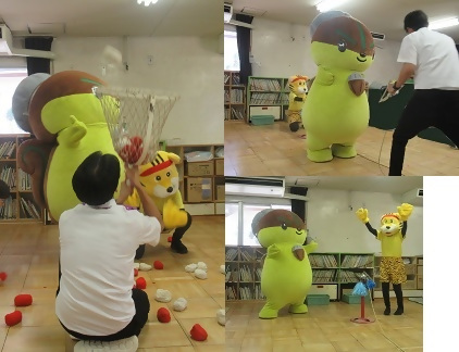 大森保育園の誕生会に参加するモリスちゃんの写真