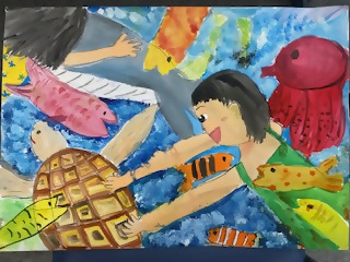 最優秀賞「絵画」小学校高学年の部の作品の写真