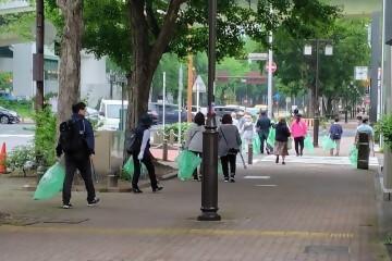 老松学区の清掃活動写真