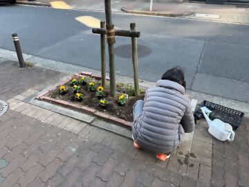 写真:花植えの様子1