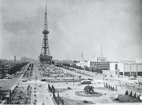 写真:昭和29年名古屋テレビ塔