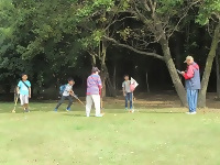 写真:グラウンド・ゴルフ体験の様子