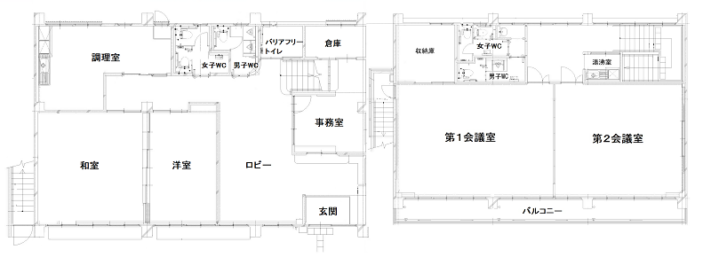イラスト：天白コミュニティセンター平面図