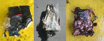 発火したバッテリーの写真