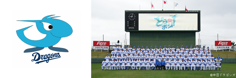 中日ドラゴンズのロゴ・写真