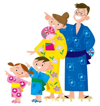 盆踊りのイラスト