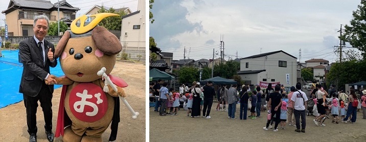 写真:区長とおけわんこ