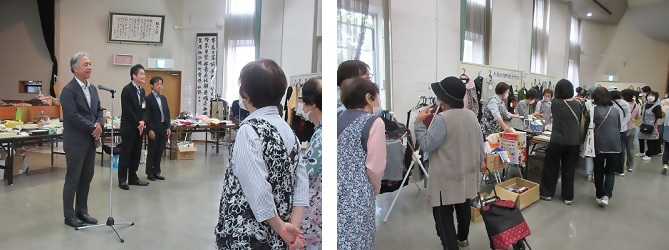 写真:環境バザーの様子