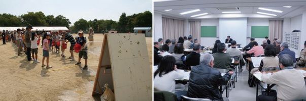 写真:千種区総合防災訓練、防災リーダー講習会の様子