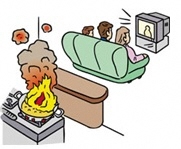 焼肉用カセットこんろのイラスト