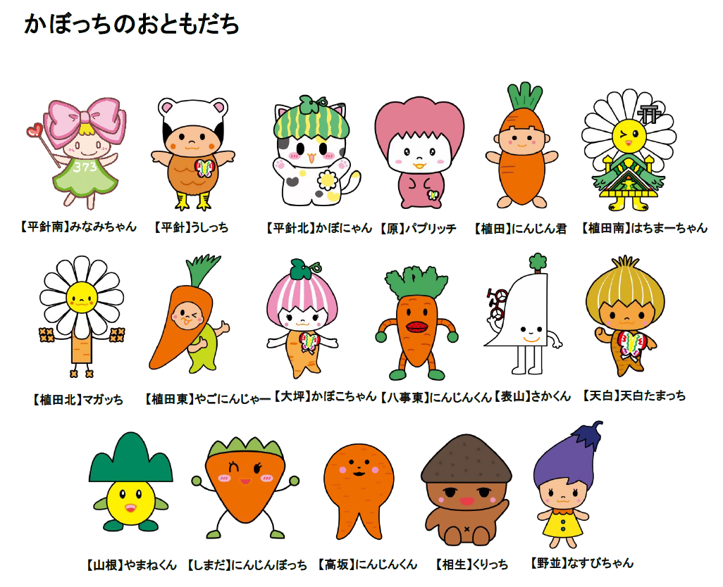 イラスト：かぼっちのおともだち