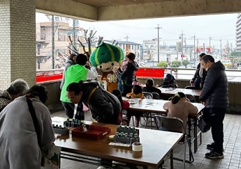 塗り絵コーナーの様子