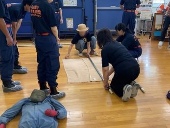 搬送法訓練中の写真