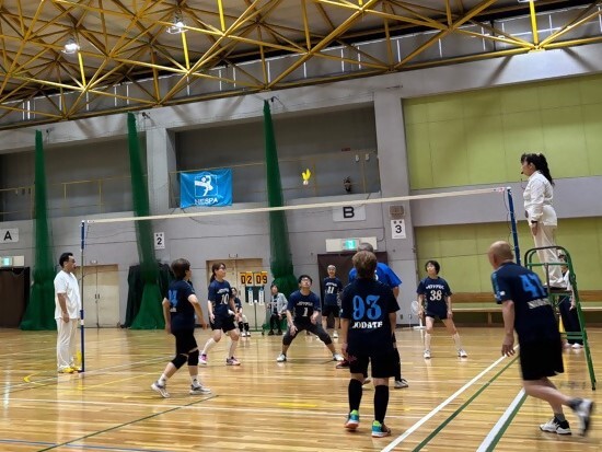 写真:混合の部の試合の様子