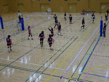 写真:第54回瑞穂区女性レクリエーションバレーボール春季大会の様子1