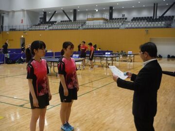 女子ダブルス表彰式