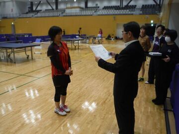 女子シングルスマスターズの部表彰式