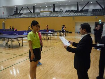 女子シングルス一般の部表彰式