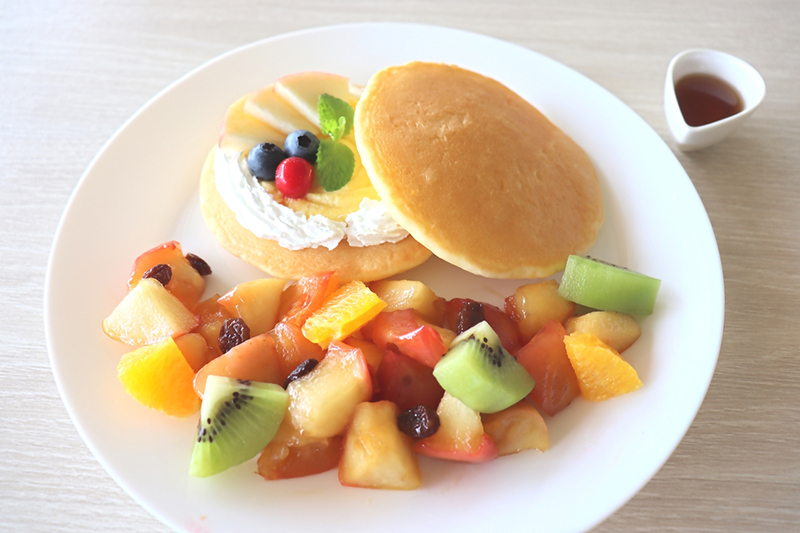 写真:東谷山(とうごくさん)フルーツパーク フルーツパークテラス(守山区)「りんごのパンケーキ」