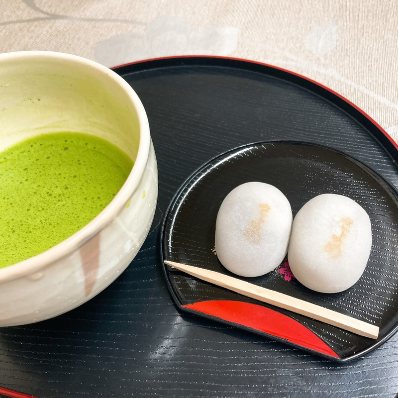 喜与女茶寮の「きよめ抹茶セット（2個付）」の画像