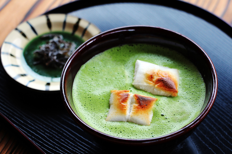 抹茶ぜんざいの写真