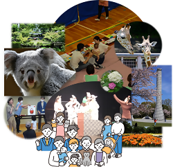 イラスト：ちくさまるごと読み聞かせ大作戦イメージ図